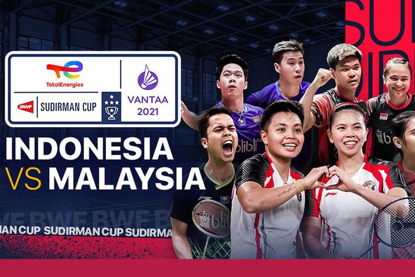 Perempat Final Piala Sudirman 2021: Siaran Langsung dan Live Streaming Indonesia vs Malaysia