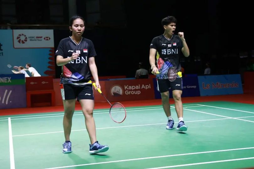 Menggebrak, Adnan/Mychelle Lolos ke Babak Kedua Indonesia Open 2021