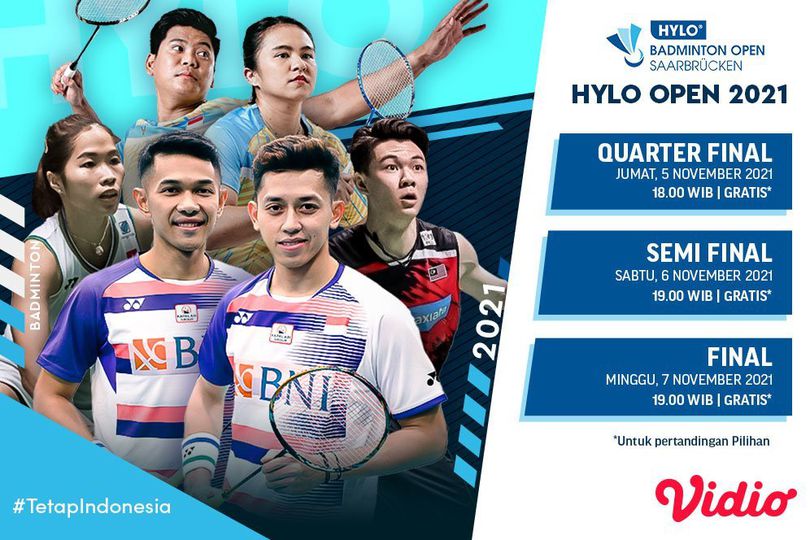 Jadwal dan Live Streaming Laga Putaran Final Hylo Open 2021 di Vidio, 5-7 November