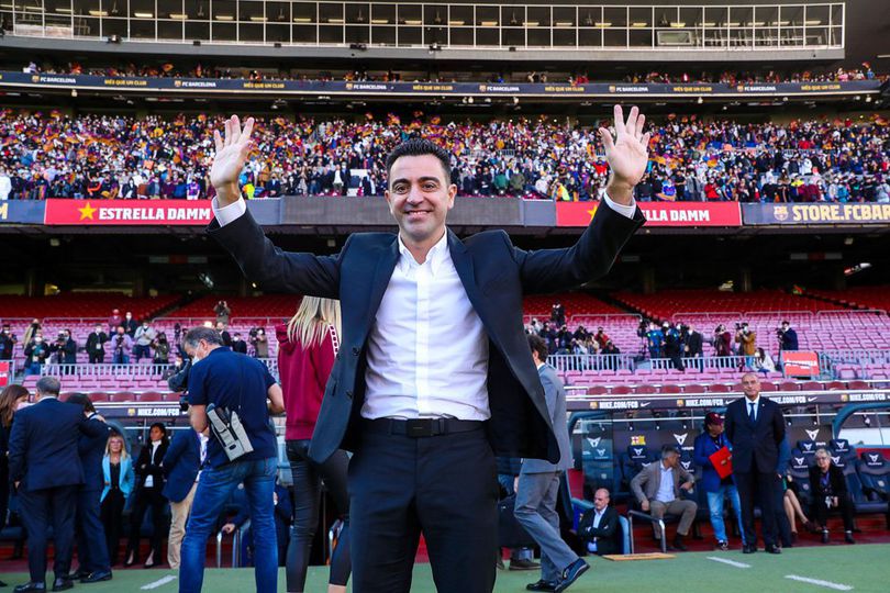 Kejutan dari Skuad Barcelona untuk Xavi