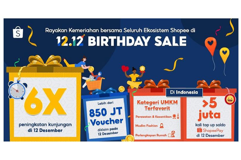 Rekor! Shopee 12.12 Birthday Sale Catatkan Lebih dari 850 Juta Voucher Diklaim pada 12 Desember