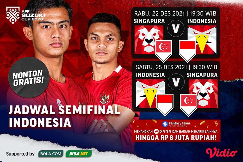 Link Live Streaming Piala AFF Singapura vs Timnas Indonesia di Vidio Pekan Ini