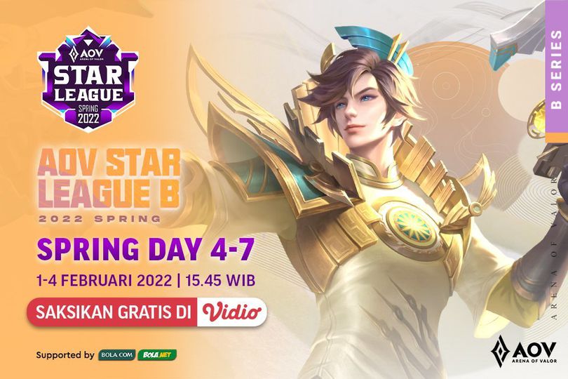 Jadwal dan Live Streaming AOV Star League B Series 2022 di Vidio Pekan Ini