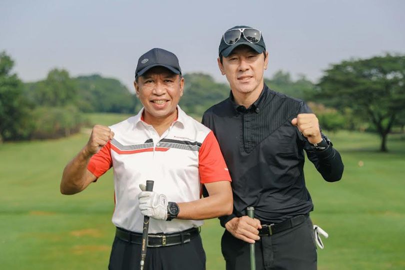 Menpora dan Shin Tae-yong Golf Bareng, Main 18 Hole Ditutup Santap Siang