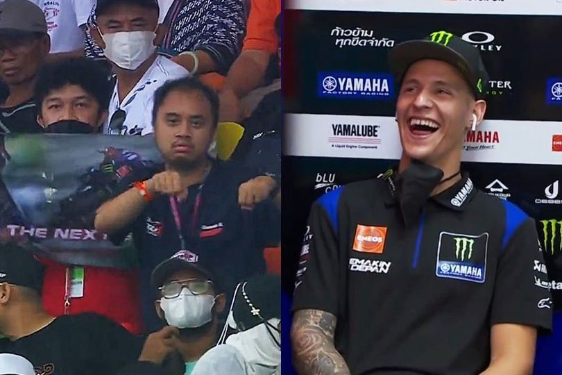 Fans MotoGP Mandalika Ini Joget-Joget Tunggu Hujan Reda, Fabio Quartararo Sampai Ngakak