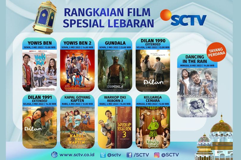 Lebaran Penuh Cinta SCTV, Dari Liputan Mudik 2022 hingga Film Spesial 'Dancing In The Rain' Lebaran Penuh Cinta SCTV, Dari Liputan Mudik 2022 hingga Film Spesial 'Dancing In The Rain'