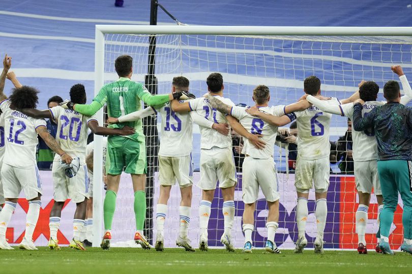 Selebrasi Skuat Madrid Usai Sikat City dan Masuk Final UCL 2021-22: Sampai Jumpa di Paris!