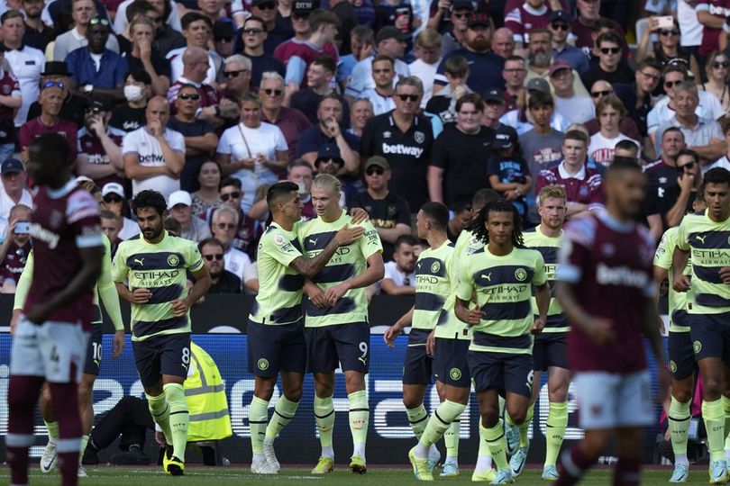 Hasil Pertandingan West Ham vs Manchester City: 0-2