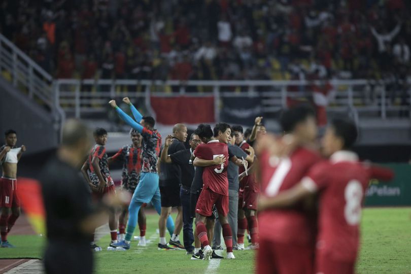 Tawa Kegirangan Shin Tae-yong dan Tangis Haru Muhammad Ferarri di Laga Timnas Indonesia U-20 vs Vietnam