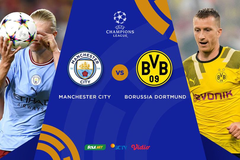 Live Streaming Liga Champions di Vidio: Manchester City vs Borussia Dortmund 15 September 2022