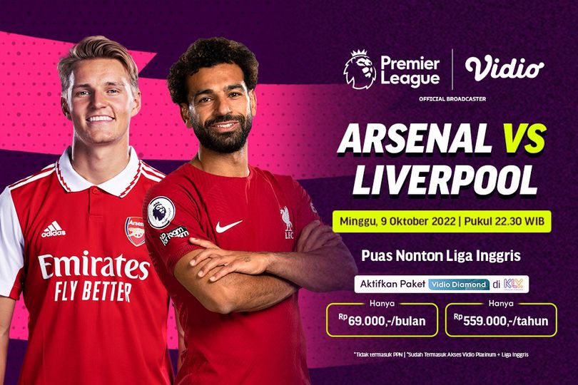 Liga Inggris Pekan Ini: Ada Duel Seru Arsenal vs Liverpool di Vidio, Jangan Lewatkan!