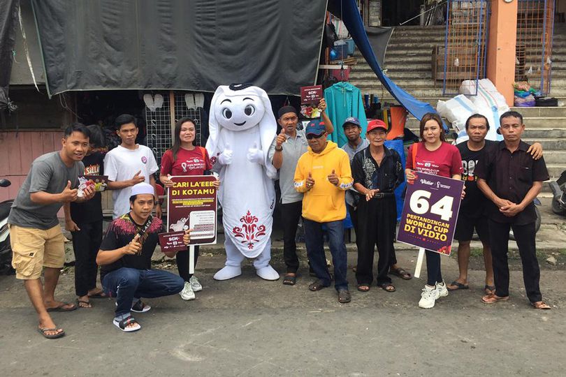 Keseruan Maskot Piala Dunia 2022 La'eeb Menyapa Masyarakat Banjarmasin Keseruan Maskot Piala Dunia 2022 La'eeb Menyapa Masyarakat Banjarmasin