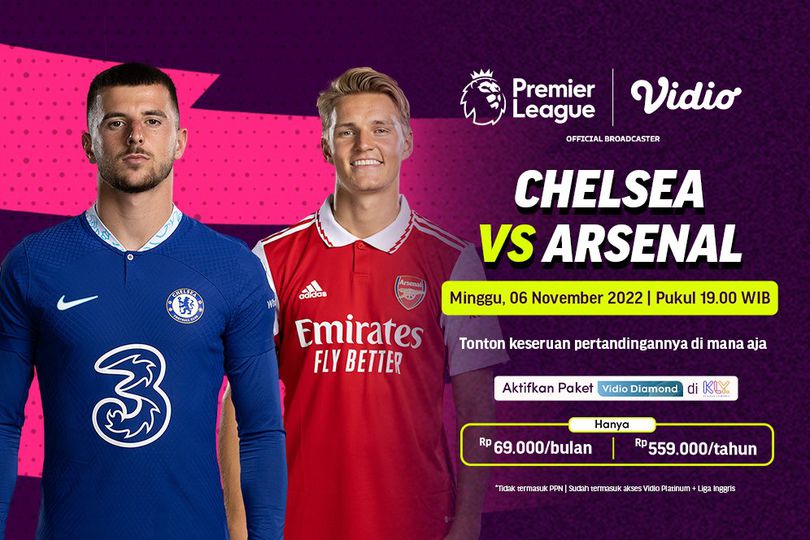 Fakta Menarik Duel Chelsea vs Arsenal Akhir Pekan Ini, Nonton di Vidio yuk!