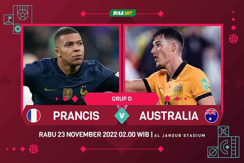 Prediksi Piala Dunia: Prancis vs Australia 23 November 2022