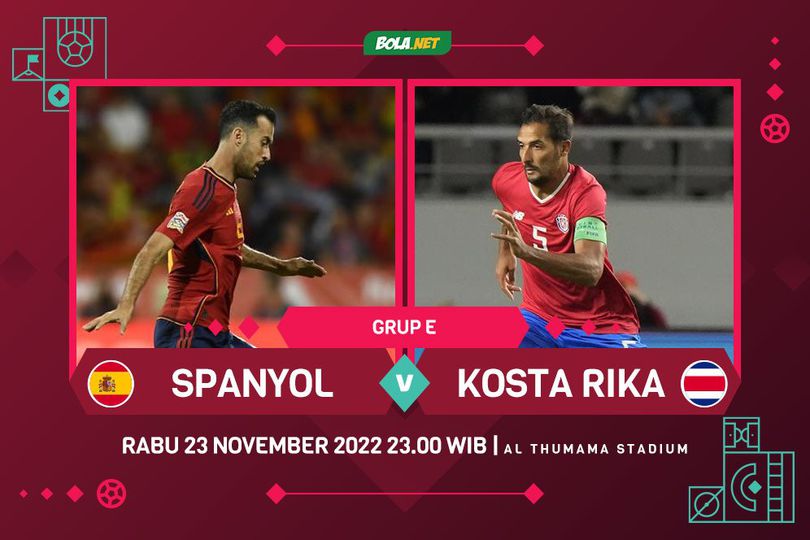 Prediksi Piala Dunia: Spanyol vs Kosta Rika 23 November 2022