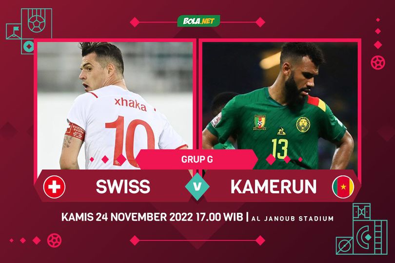 Prediksi Piala Dunia: Swiss vs Kamerun 24 November 2022