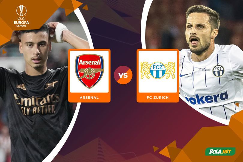 Link Streaming Liga Europa di Vidio: Arsenal vs FC Zurich, 4 November 2022