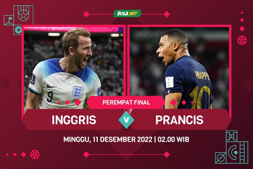 Link Live Streaming Piala Dunia 2022: Inggris vs Prancis 11 Desember 2022