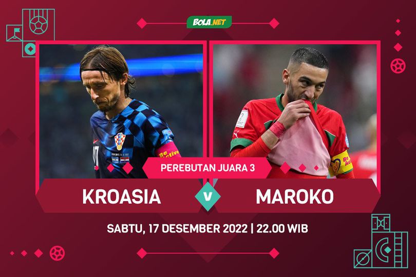 Link Live Streaming Piala Dunia 2022: Kroasia vs Maroko 17 Desember 2022