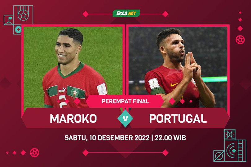 Link Live Streaming Piala Dunia 2022: Maroko vs Portugal 10 Desember 2022