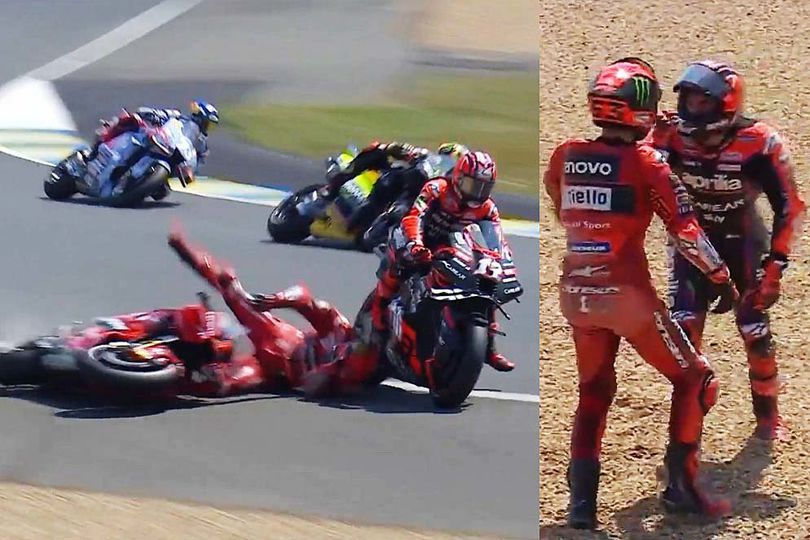 Video: Pertengkaran Maverick Vinales vs Pecco Bagnaia Usai Tabrakan di MotoGP Prancis 2023