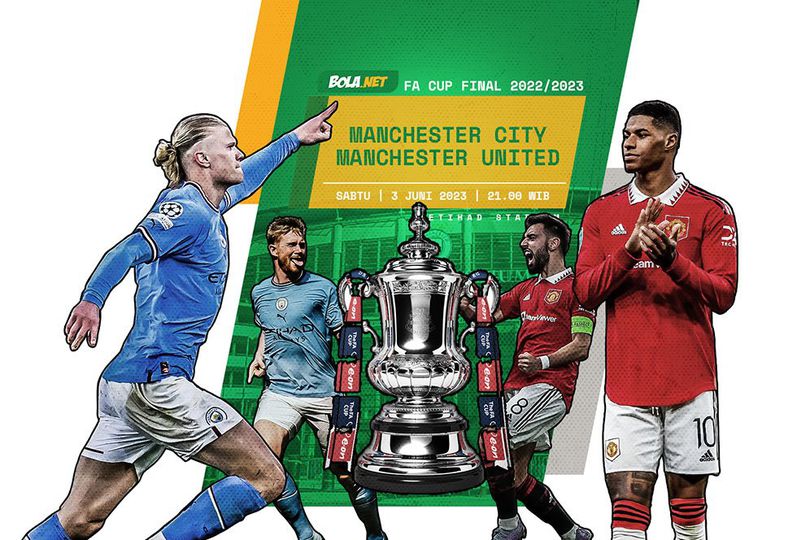 Link Streaming Final FA Cup: Manchester City vs Manchester United, Sabtu 3 Juni 2023