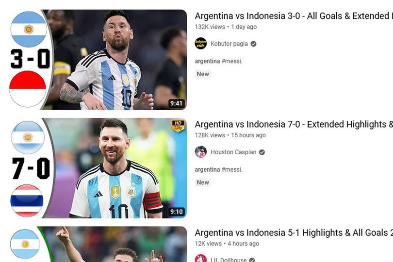 Ajaib! Hіghlіght Indonesia vs Argentina Sudah Muncul di YouTube Padahal Belum Bertanding Ajaib! Hіghlіght Indonesia vs Argentina Sudah Muncul di YouTube Padahal Belum Bertanding
