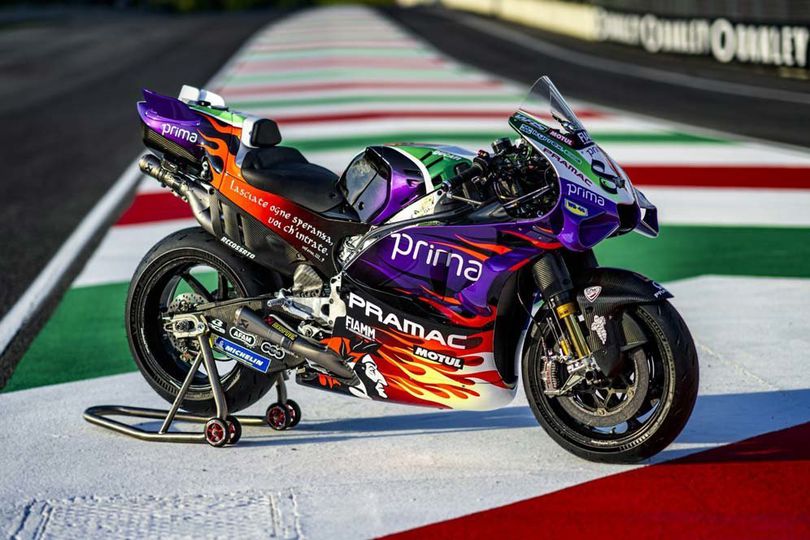 Foto: Corak Spesial Keren Pramac Racing di MotoGP Italia, Terinspirasi Puisi Foto: Corak Spesial Keren Pramac Racing di MotoGP Italia, Terinspirasi Puisi