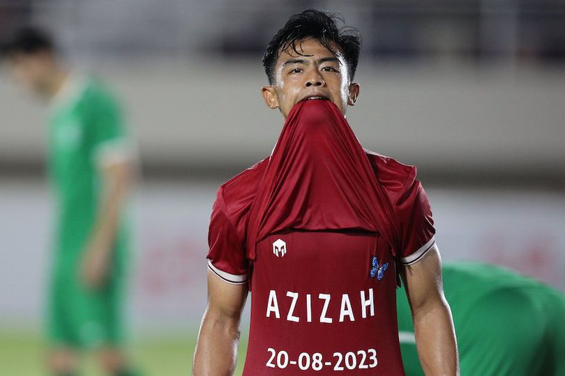 Selebrasi Bucin Pratama Arhan setelah Cetak Gol untuk Kemenangan Timnas Indonesia U-23 Selebrasi Bucin Pratama Arhan setelah Cetak Gol untuk Kemenangan Timnas Indonesia U-23