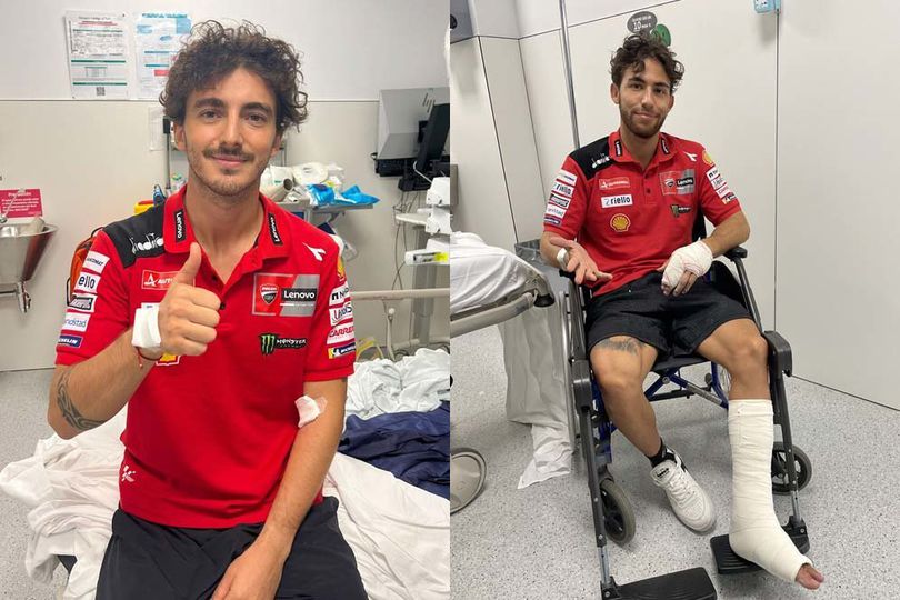 Pecco Bagnaia Lolos dari Patah Kaki, Enea Bastianini Jalani 2 Operasi