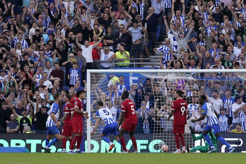 Hasil Brighton vs Liverpool: Skor 2-2