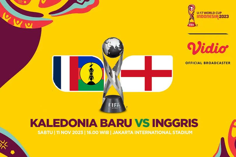 Link Live Streaming Kaledonia Baru vs Inggris di Vidio Hari Ini, Sabtu 11 November 2023