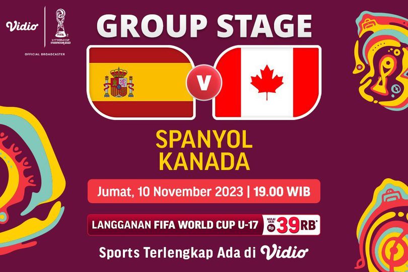 Link Siaran Langsung Piala Dunia U-17: Spanyol Vs Kanada di Vidio Hari Ini