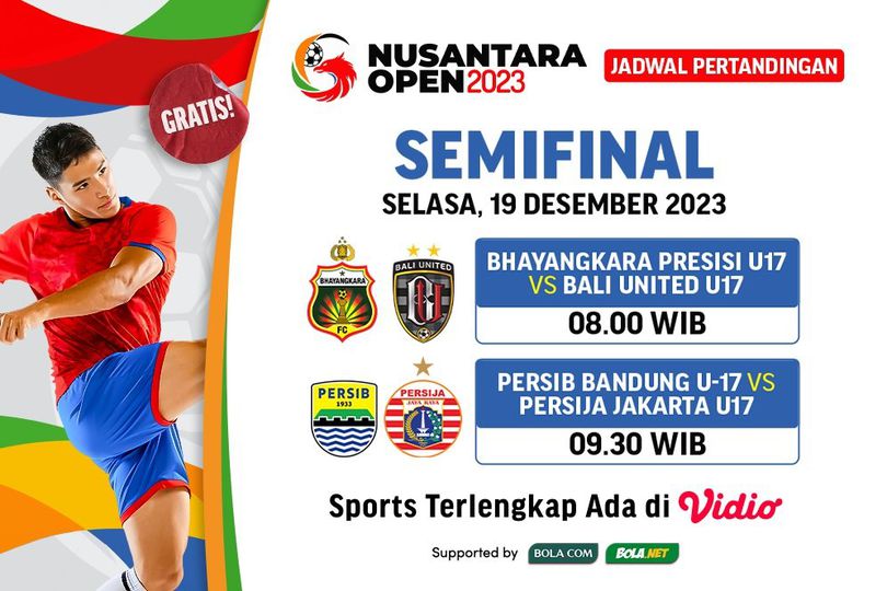 Jadwal Siaran Langsung Nusantara Open 2023 Babak Semifinal di Vidio, 18-21 Desember 2023