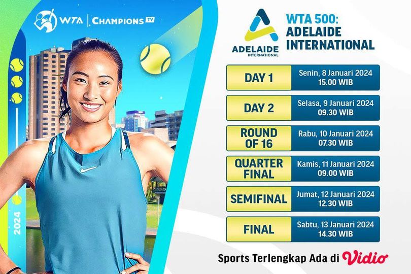 Jadwal Live Streaming WTA Adelaide International 2024 di Vidio, 813