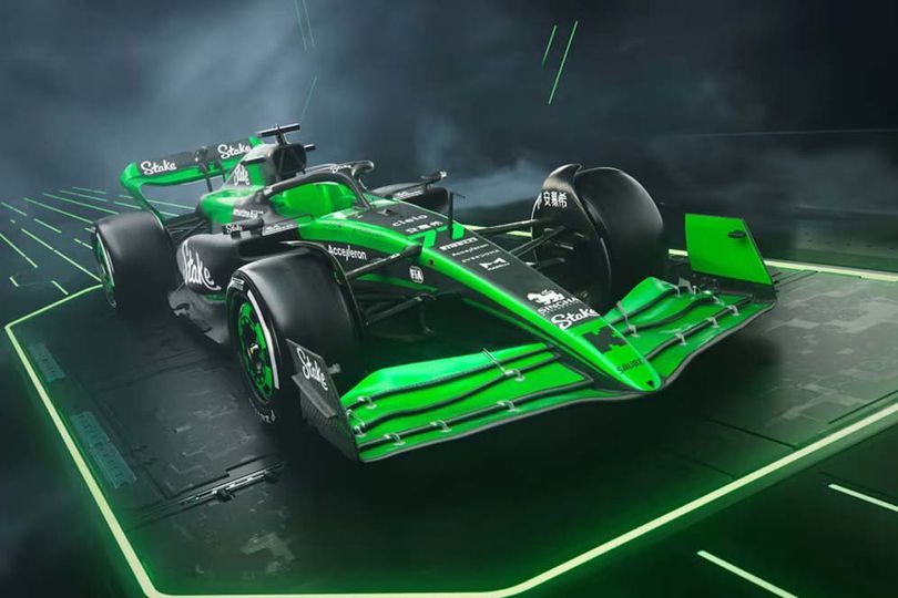 Foto: Stake F1 Team Kick Sauber Usung Corak Hijau-Hitam Mentereng di Formula 1 2024