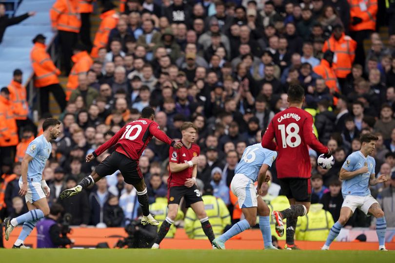 Babak Pertama Man City vs Manchester United: Roket Rashford Jadi Pembeda