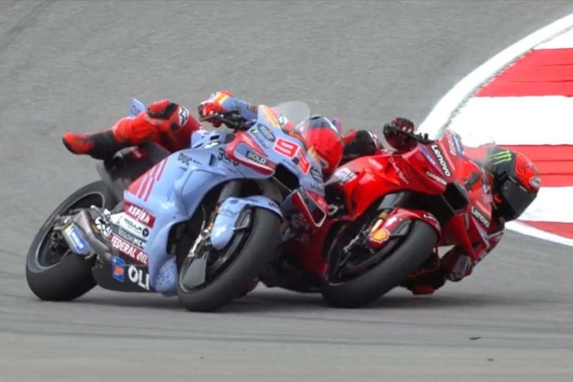 Marc Marquez Salahkan Pecco Bagnaia Soal Senggolan MotoGP Portugal, Kompak Yakin Tak Perlu Penalti Marc Marquez Salahkan Pecco Bagnaia Soal Senggolan MotoGP Portugal, Kompak Yakin Tak Perlu Penalti