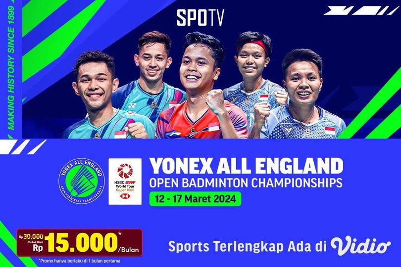 Cara Nonton Live Streaming BWF All England 2024 di Vidio, 12-17 Maret 2024