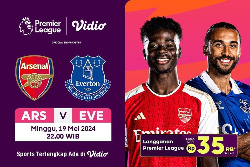 Link Live Streaming Liga Inggris: Arsenal Vs Everton di Vidio