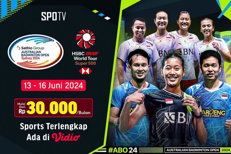 Jadwal Live Streaming BWF Australian Open 2024 di Vidio, 13-16 Juni 2024