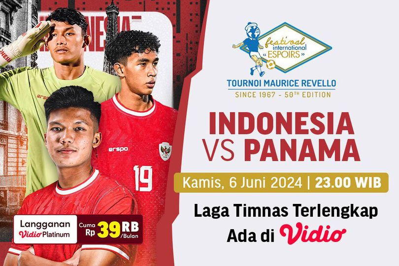 Link Siaran Langsung Indonesia U-20 vs Panama di Vidio, 6 Juni 2024