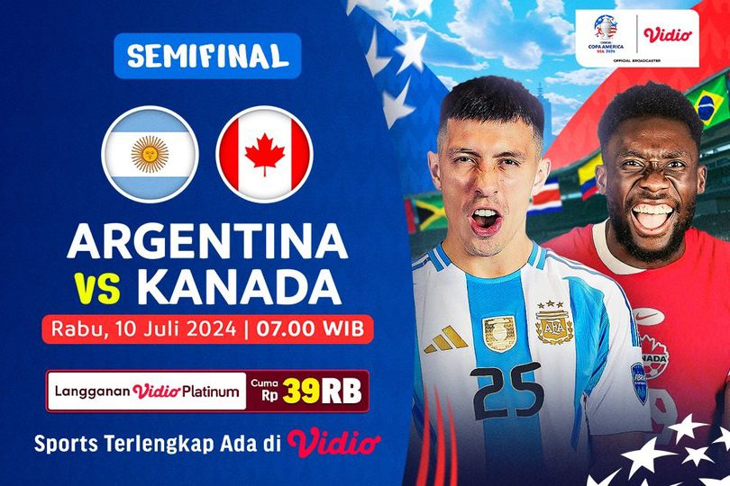 Link Siaran Langsung Copa America: Argentina Vs Kanada di Vidio, 10 Juli 2024