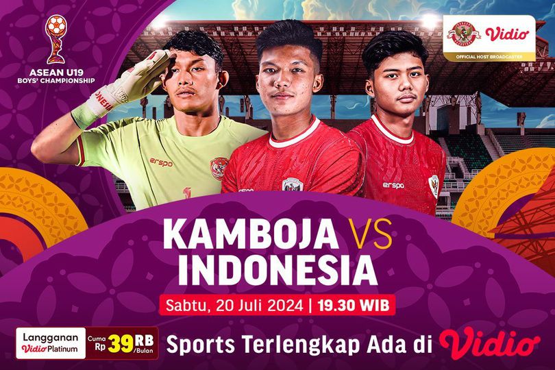 Link Siaran Langsung Piala AFF U-19: Kamboja Vs Indonesia di Vidio