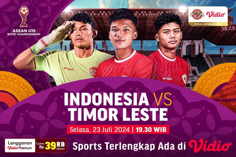 Jadwal dan Link Siaran Langsung Indonesia vs Timor Leste, AFF U-19 2024 di Vidio