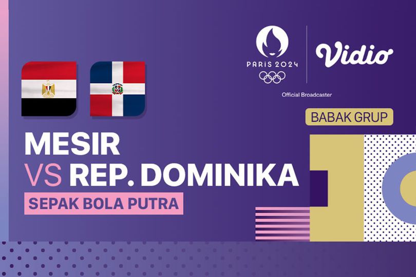 Link Live Streaming Mesir vs Republik Dominika - Sepak Bola Olimpiade Paris 2024 di Vidio