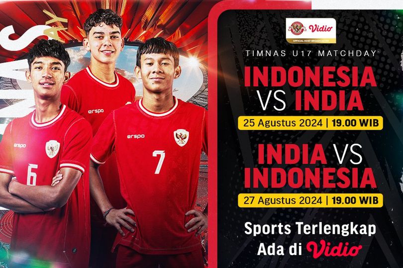Link Live Streaming Timnas Indonesia U-17 vs India U-17 di Vidio