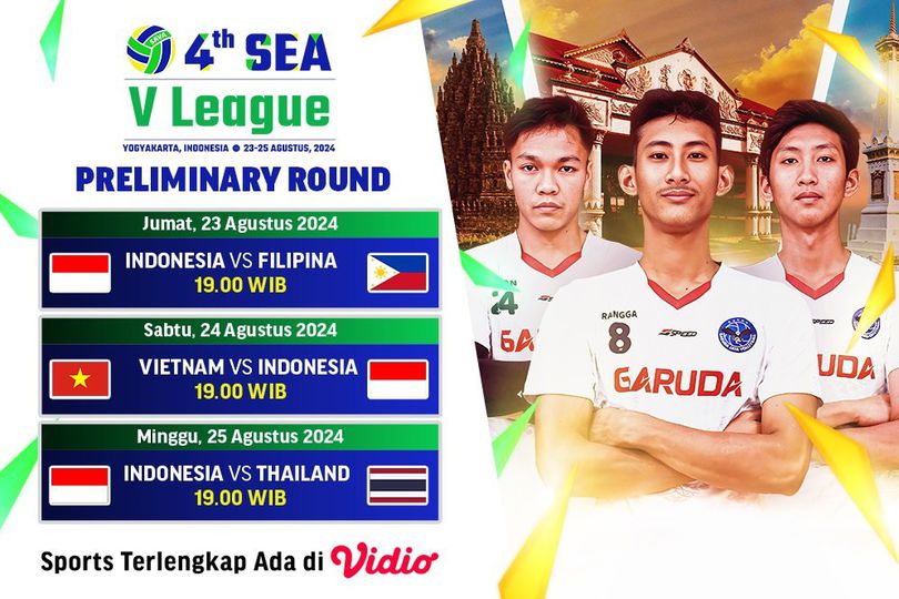 Jadwal Live Streaming Mens SEA V League 2024, 23-25 Agustus 2024