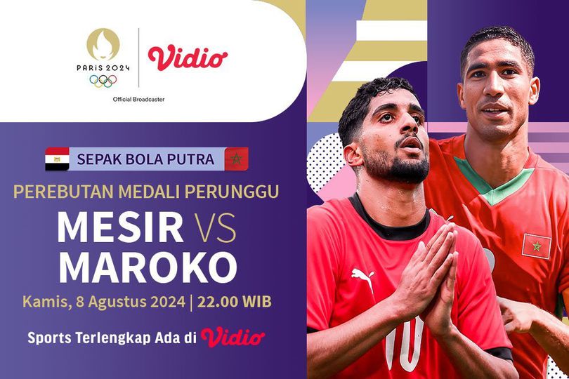 Link Siaran Langsung Sepak Bola Olimpiade Paris 2024: Mesir vs Maroko di Vidio