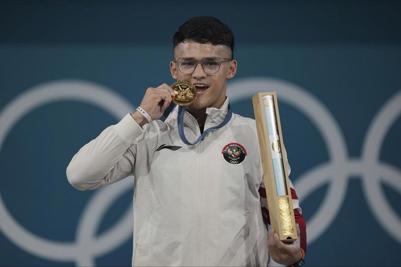 Rizki Juniansyah Raih Emas Pertama Angkat Besi Indonesia di Olimpiade, Sebut untuk Hadiah HUT RI Ke-79